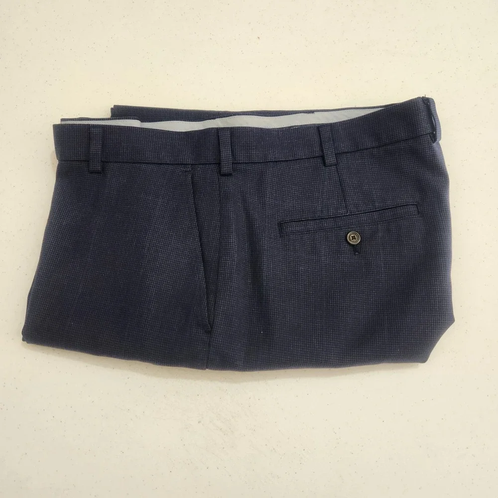 Brooks Brothers Men's Blue Chino Dress Pants Clark Fit W42/L30 Cotton